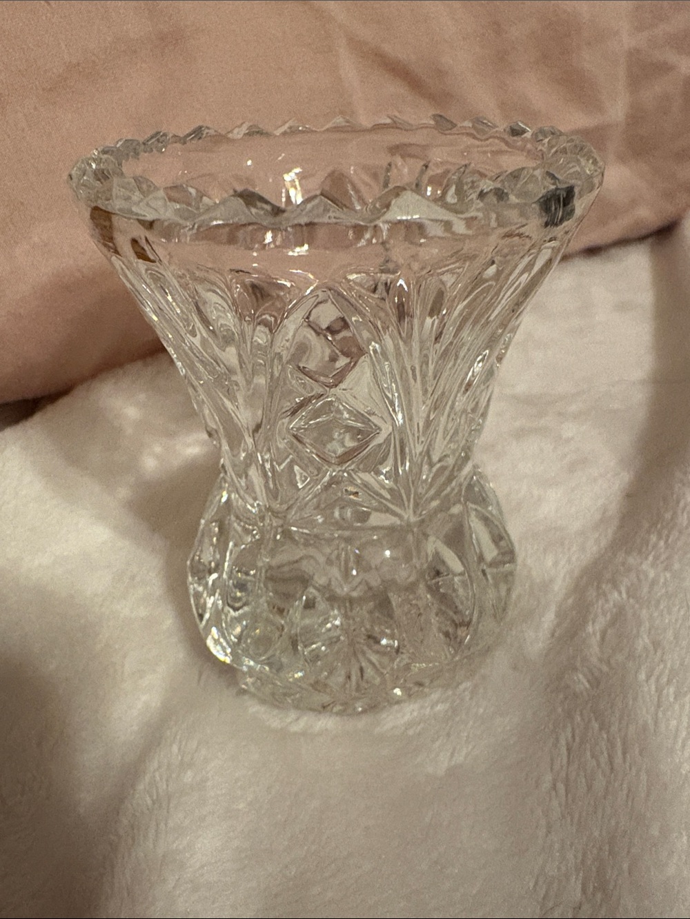 Vintage  Zajecar 24% Crystal Toothpick Holder or Bud Vase